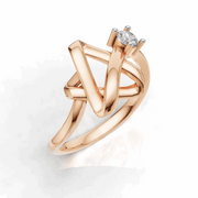 Super Star Ring - 18Kt Rose Gold vermeil